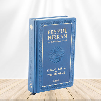 Feyzü’l Furkan Kur’an-ı Kerim ve Tefsirli Meali (Büyük Boy - Mushaf ve Meal - Lacivert)