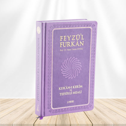 Feyzü’l Furkan Kur’an-ı Kerim ve Tefsirli Meali (Büyük Boy - Mushaf ve Meal - Lila)